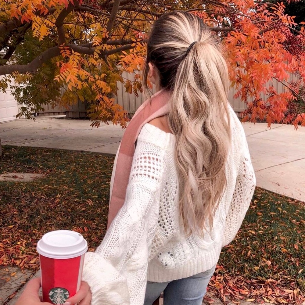 NEW! Puff Sleeve Off Shoulder Loose Knit Sweater - Picture 3 of 8